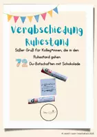 Vorschau - Mal- und Bastelvorlagen - 72 Du-Botschaften zum Ruhestand Schokoriegel Banderole - Deckblatt
