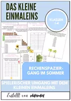 Vorschau - Unterrichtsreihen - Einmaleins lernen in Bewegung – Sommerlicher Rechenspaziergang - Deckblatt