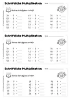 Vorschau - Arbeitsblätter - Schriftliche Multiplikation – Rechenaufgaben fürs Heft im ZR 1000 - Seite 2