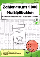 Vorschau - Arbeitsblätter - Multiplikation – A4-Arbeitsblätter im ZR 1000 - Deckblatt