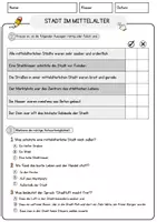 Vorschau - Arbeitsblätter - Stadt im Mittelalter Arbeitsblätter mit Lösungen Geschichte - Seite 2