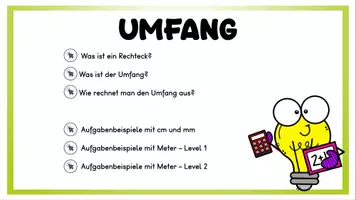 Vorschau - Präsentationen/Tafelbilder - Umfang – Interaktive Präsentation zur Einführung & Übung - Seite 3