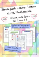 Vorschau - Arbeitsblätter - Strategisch denken lernen durch Mathespiele - Deckblatt