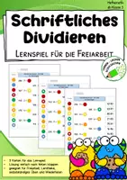 Vorschau - Stationenlernen - Schriftliche Division – Lernspiel-Steckkarten im ZR 1000 - Deckblatt