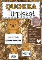 Vorschau - Poster - Quokkaklasse Türplakat / Geburtstagskalender - Deckblatt