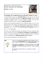 Vorschau - Arbeitsblätter - Flächen berechnen mit abstrakten Klassen in Java - Deckblatt