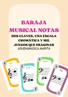 Vista previa - Juegos / Gamificación - Baraja Musical Nombre de Notas Clave de Sol y Fa - página 1