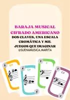 Vista previa - Juegos / Gamificación - Baraja Musical Cifrado Americano Clave de Sol y Fa - página 2