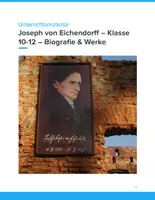 Vorschau - Unterrichtsreihen - Joseph von Eichendorff – Biografie & Werke Unterrichtseinheit (Klasse 10–12) - Deckblatt