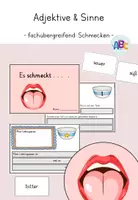Vorschau - Arbeitsblätter - Adjektive & Sinne : Schmecken (fachübergreifend) - Deckblatt