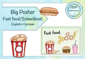 Vorschau - Spiele - Fast food/Schnellkost - Flashcards, Poster & Games (Englisch + DaZ) - Seite 1