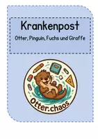 Vorschau - Anderer Materialtyp - Krankenpost - Otter, Pinguin, Fuchs und Giraffe - Deckblatt