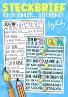 Vorschau - Mal- und Bastelvorlagen - Ich in Zahlen - Witziger Kennenlern Steckbrief für den Schulstart - Deckblatt