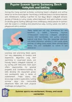 Vorschau - Arbeitsblätter - Summer Sports: Swimming, Volleyball, and Surfing - Seite 2