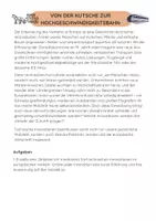 Vorschau - Arbeitsblätter - Von der Kutsche zur Hochgeschwindigkeitsbahn - Deckblatt