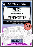 Vorschau - Arbeitsblätter - FRESCH Merkwörter üben - 12 Kopiervorlagen mit Lineatur 2, 3, 4 und Lösungsdatei - Deckblatt