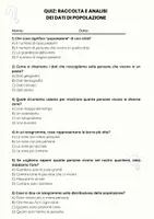 anteprima - Quiz - Raccolta e analisi dei dati della popolazione - Quiz - Pagina 1