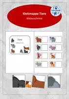 Vorschau - Arbeitsblätter - Klettmappe (TEACCH-Mappe) mit Bildausschnitten - Thema Tiere - Deckblatt