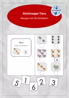 Vorschau - Arbeitsblätter - Klettmappe (TEACCH-Mappe) zu Würfelbildern - Thema Tiere - Deckblatt