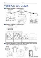 anteprima - Compiti in classe/Test - Verifica sul CLIMA - per la classe e per alunni BES / NAI - Pagina 1