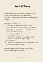 Vorschau - Arbeitsblätter - Türme bauen - Klasse 2/3 Sachunterricht - Seite 1