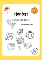 Vorschau - Arbeitsblätter - Herbst Symmetriebilder Ausmalbilder Grundschule - Deckblatt