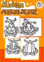 Vorschau - Mal- und Bastelvorlagen - Herbst Ausmalbilder, Kürbis Ausmalbilder für die Grundschule, Malvorlagen für Herbst und Halloween - Deckblatt