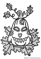 Vorschau - Mal- und Bastelvorlagen - Herbst Ausmalbilder, Kürbis Ausmalbilder für die Grundschule, Malvorlagen für Herbst und Halloween - Seite 3