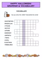 Vorschau - Arbeitsblätter - Halloween Riddles - Crossword - Word Search - Unscramble the words - Seite 2