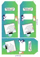 Vorschau - Mal- und Bastelvorlagen - Vitamin "B(unt)" Pinguin Klassentier - süßer Schulstart - Seite 1