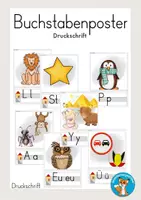 Vorschau - Poster - Buchstabenposter Buchstabenplakat Druckschrift - Deckblatt