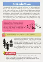 Vorschau - Arbeitsblätter - Mountains: Formation, Types, Effects, Volcanoes - Seite 1