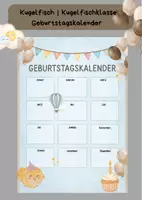 Vorschau - Mal- und Bastelvorlagen - wachsendes Materialpaket: Kugelfischklasse - Seite 1