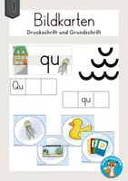 Vorschau - Poster - Bildkarten Buchstabeneinführung Lautbild Qu - Deckblatt