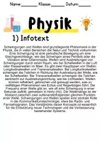Vorschau - Unterrichtsreihen - Schwingungen und Wellen Informationen und Aufgaben - Seite 1