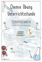 Vorschau - Stundenentwürfe - Trennverfahren: Sedimentieren und Dekantieren | Chemie Übung 8 | fertige Unterrichtsstunde | sofort einsetzbar - Deckblatt
