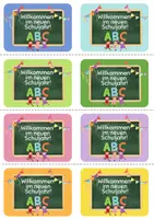 Vorschau - Bildkarten - Willkommensgruß für den Schulanfang - Kärtchen zum Ausdrucken - Seite 1