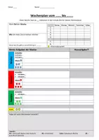 Vorschau - Arbeitsblätter - Wochenplan (VORLAGE als Word Dokument) - Deckblatt