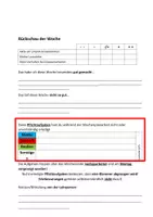 Vorschau - Arbeitsblätter - Wochenplan (VORLAGE als Word Dokument) - Seite 1