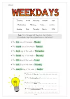Vorschau - Arbeitsblätter - weekdays, months worksheets (mit Lösung) - Seite 3