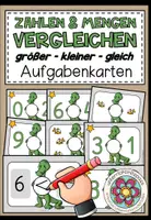 Vorschau - Aufgabenkarten - GRÖßER / KLEINER / GLEICH - Aufgabenkarten - Deckblatt