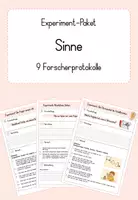 Vorschau - Stationenlernen - Sinne Experiment-Paket - Deckblatt