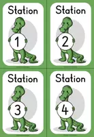 Vorschau - Stationenlernen - GRÖßER / KLEINER / GLEICH - Stationenkarten - Seite 1