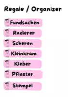 Vorschau - Bildkarten - Regale Organizer - Deckblatt