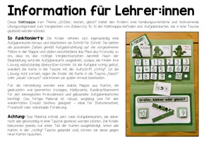 Vorschau - Spiele - GRÖßER / KLEINER / GLEICH - Klettmappe - Seite 1