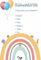 Vorschau - Poster - Tierischer Geburtstagsgruß - Mitmachreim als Ritual - Seite 1