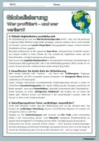 Vorschau - Arbeitsblätter - GLOBALISIERUNG - Wer gewinnt und wer verliert? - Seite 2