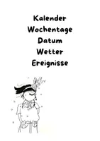 Vorschau - Poster - Kalender Wochen Tage Wetterbericht - Deckblatt