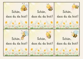 Vorschau - Bildkarten - Willkommenskarten zum Schulstart - Bienenklasse - Seite 2