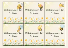 Vorschau - Bildkarten - Willkommenskarten zum Schulstart - Bienenklasse - Seite 3